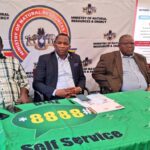Minister Jabulani Mabuza and regional leadership follow proceedings during the launch of the Ready Boards Project at Khomba-so in the Lubombo Region.