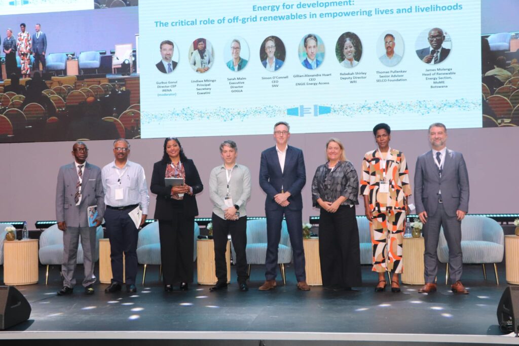 Principal Secretary Lindiwe Mbingo discusses Eswatini’s renewable energy initiatives at Sustainable Energy Week in Botswana. Photo: Ministry of Natural Resources and Energy Eswatini