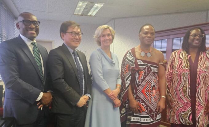 Minister HRH Prince Lonkhokhela meets with World Bank officials to discuss funding for Eswatini's energy expansion under the ASCENT project.