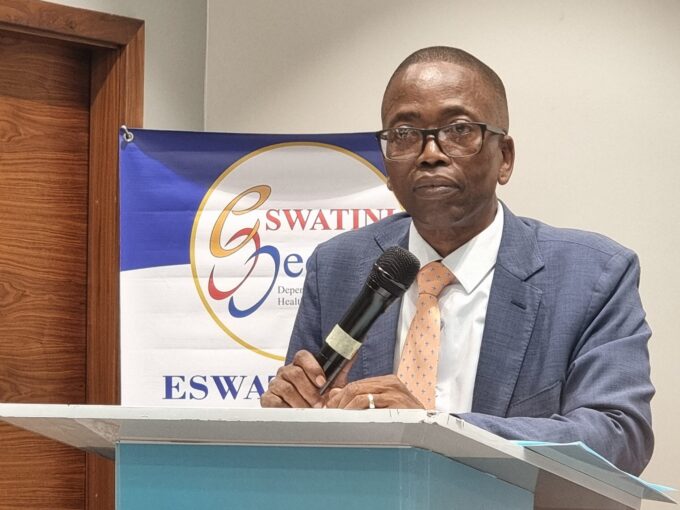 Board Chairperson Sammy Dlamini addressing shareholders during the EswatiniMed Annual General Meeting at the Hilton Garden Inn, announcing the restoration of unity and stability within the organization. Photo: Adekunle Owolabi/Independent News Eswatini