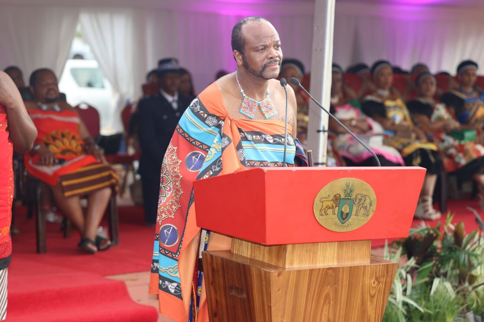 King Mswati III officially opens the Ivulamehlo yemaSwati Eye Clinic in Siteki.