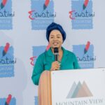 Chunky Mdluli Dlamini, head of marketing, announcing the giveaway on Friday, 21st March at the Mountain View Hotel in Mbabane.