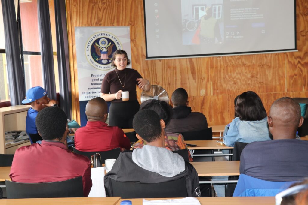 Content creators in Eswatini sharpen their skills at a workshop led by Gabriella Mikiewicz, focusing on brand promotion and digital marketing.