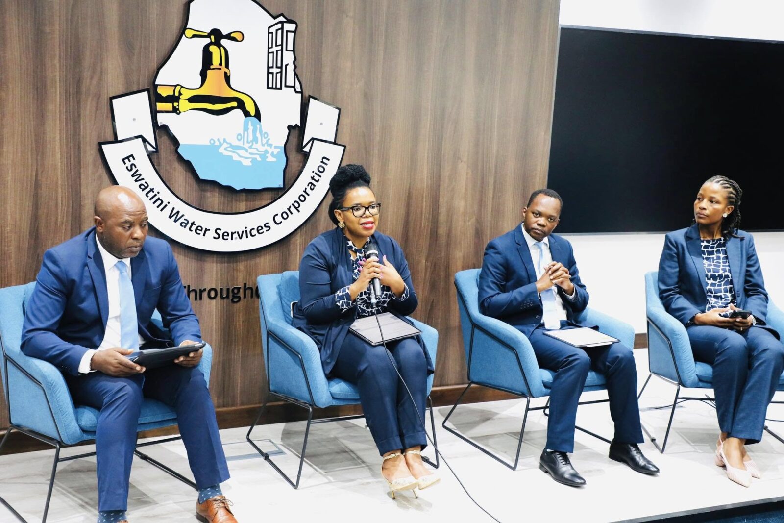 EWSC's Managing Director Jabulile Mashwama launches the prepaid water metering system