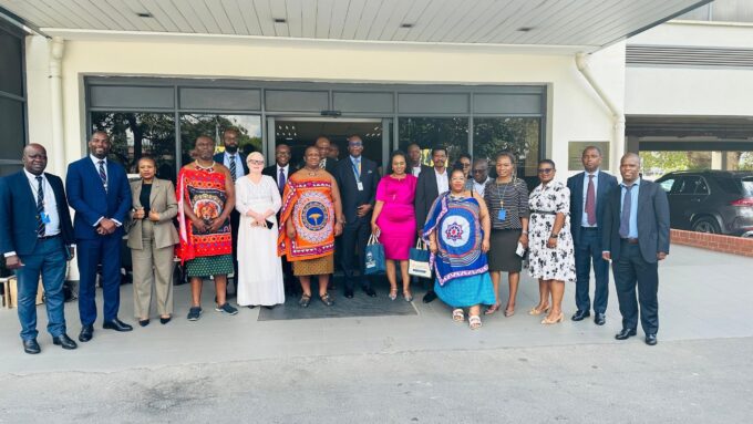 Eswatini delegation meets with Zambia's NAPSA to learn about pension fund transformation.