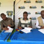 Officials during the launch of the 50-hectare bean project at Paradise Farm, Shiselweni.