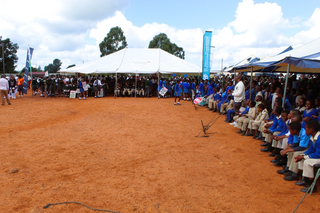 Community members and partners march through Nhlangano to demand justice and protection for children and vulnerable groups.