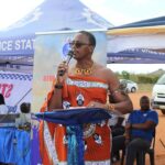 Under Secretary Makhosi Simelane joins partners in a march through Nhlangano calling for an end to child abuse and GBV.