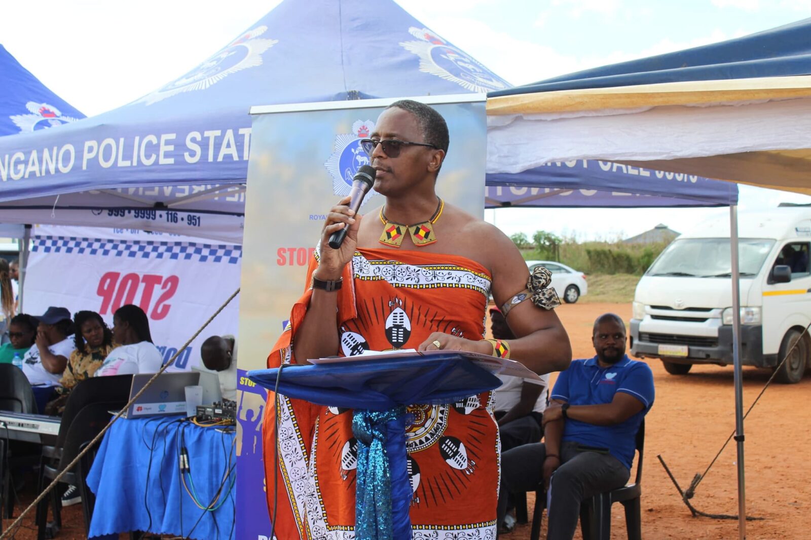 Under Secretary Makhosi Simelane joins partners in a march through Nhlangano calling for an end to child abuse and GBV.