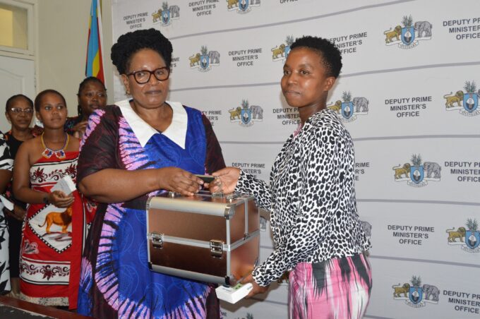 MTN Fintech donates smartphones to youth beneficiaries at the DPM's Office.