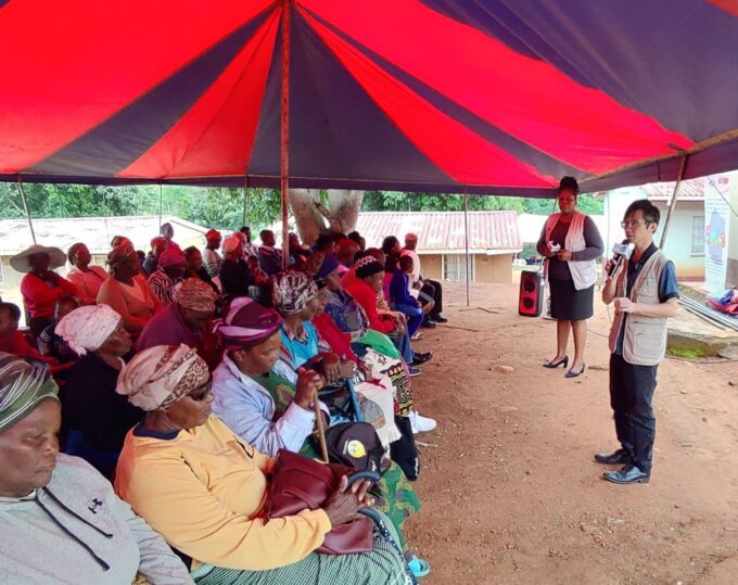MPs Thandeka Mavuso and Mgucisi Dlamini join health workers at Sigcineni Clinic during a Taiwan Technical Mission outreach, where 159 residents received free NCD screenings.