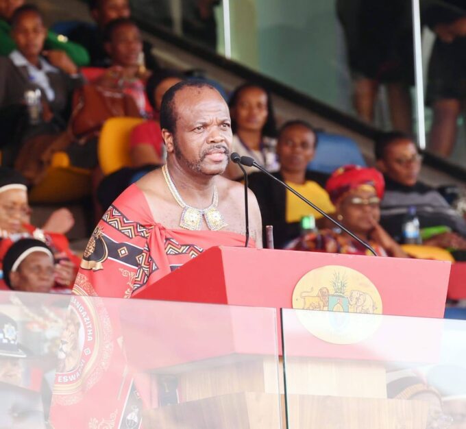 His Majesty King Mswati III speaking at the Easter Sunday