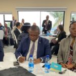 HRH Prince Lonkhokhela engages Taiwanese investors during a business luncheon in Mbabane.