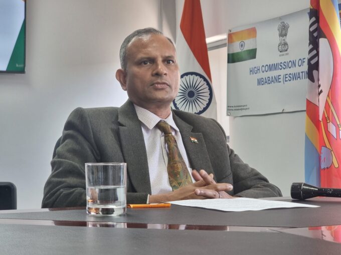 Indian High Commissioner addresses the Eswatini press corps during a media briefing on Operation Sindoor. Photo: Adekunle Owolabi