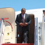 President Cyril Ramaphosa arrives in the United States ahead of his meeting with former US President Donald Trump to discuss trade relations. Photo by Presidency South Africa