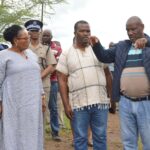 DPM Thulisile Dladla speaks with Lunkuntfu residents during a site visit on rural service challenges.