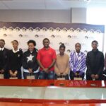 Students from five high schools pose with FSRA staff during the closing ceremony of the two-week job shadowing programme in Mbabane.