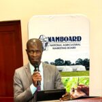 NAMBoard CEO Bhekizwe Maziya addresses delegates during the opening session of the GLOBAL G.A.P. training workshop in Eswatini.