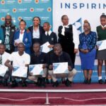 Some of the 150 students from across Eswatini who participated in the 10-day job shadowing programme pose with their certificates during the closing ceremony.