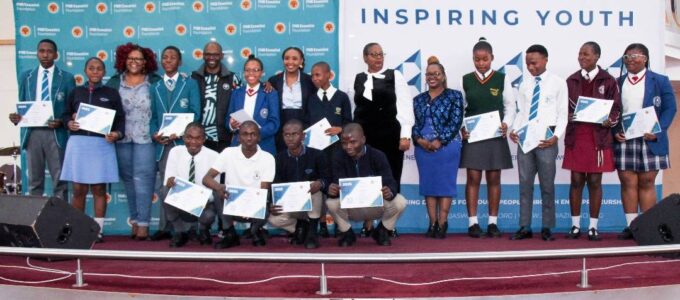 Some of the 150 students from across Eswatini who participated in the 10-day job shadowing programme pose with their certificates during the closing ceremony.