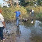 Technical experts from Eswatini, Mozambique, and South Africa assess potential groundwater sites during a joint mission to Catuane District on 12 May 2025.