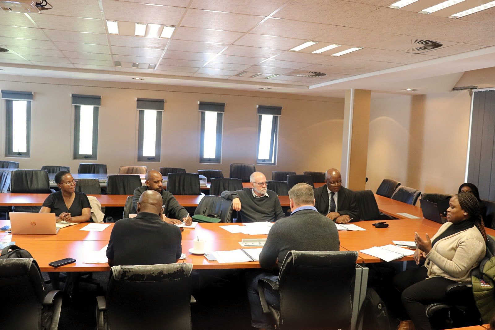 Participants at the Ministry of Housing and Urban Development’s workshop in Mbabane, preparing for the sectional titles examination.