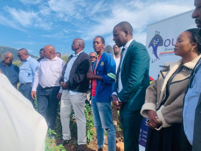 Officials from the Ministry of Sports, Culture and Youth Affairs and Members of Parliament tour youth-led projects funded by the Youth Enterprise Revolving Fund (YERF) in the Manzini region.