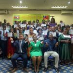 Rural Health Motivators pose for a group photo with officials from the Ministry of Health and the Taiwan Technical Mission at the close of a three-day NCD training workshop held from 21 to 23 May.
