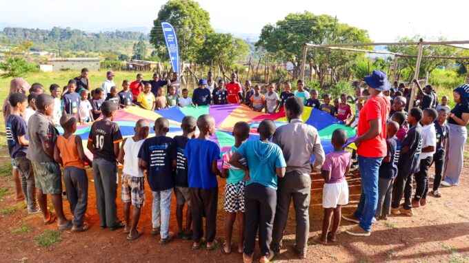 Boys from the Mbikwakhe community take part in fun and team-building activities during a Boy Child Fun Day held on Friday, 16 May 2025, under the Litfuba Ngelakho project supported by Kindernothilfe E.V.