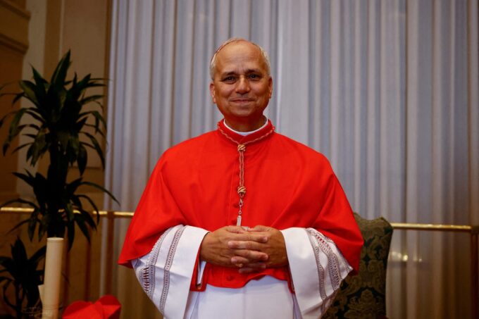 Cardinal Robert Francis Prevost poses after being elevated to the rank of cardinal at the Vatican, September 30, 2023. REUTERS/Yara Nardi/File Photo