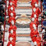 Cardinals from around the world gather at St Peter's Basilica in Vatican City to begin the secretive process of electing a new pope.