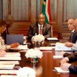 Team South Africa attends a strategic briefing ahead of President Cyril Ramaphosa’s visit to the White House tomorrow for a meeting with U.S. President Donald Trump. Photo: X/@PresidencyZA