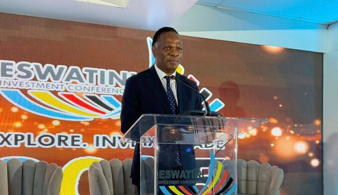 HRH Prince Lonkhokhela addresses delegates at the Eswatini Investment Conference, urging investors to explore opportunities in the mining and energy sectors.