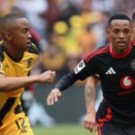 Relebohile Mofokeng weaves past two Kaizer Chiefs players as he fires Orlando Pirates into the lead during the Soweto derby.