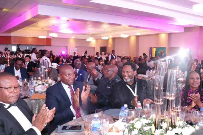 Prime Minister Russell Mmiso Dlamini and Minister of Commerce, Industry and Trade Manqoba Khumalo pictured with delegates at the inaugural Eswatini Investment Conference gala dinner held at Sharma House, Ezulwini.