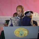 His Majesty King Mswati III during a post-birthday dinner in Qomintaba, where he received updates on the E200 million 7th on the Hill Hotel project aimed at boosting tourism in the Shiselweni region.