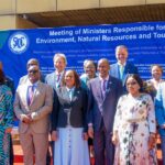 Delegates from SADC member states pose for a group photo after the Joint Committee meeting on Environment, Natural Resources, and Tourism held in Harare, Zimbabwe.