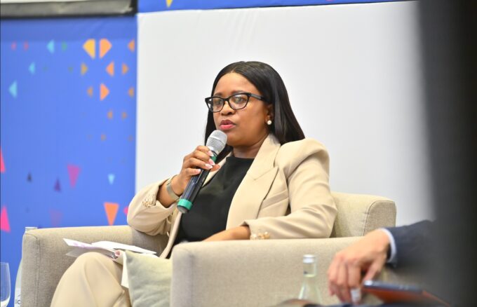 Futhi Tembe, CEO of the Eswatini National Provident Fund, engages in dialogue during the 6th Annual Africa Pension Funds and Retirement Summit held from May 13–16, 2025, in Casablanca, Morocco, where she was one of the key invited speakers.