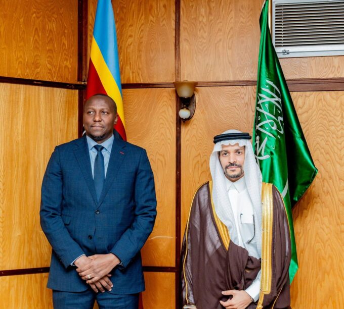 rime Minister Russell Mmiso Dlamini meets the Ambassador of Saudi Arabia, H.E. Faisal bin Falah Al Harbi, during a courtesy visit at the Private and Cabinet Office in Mbabane.