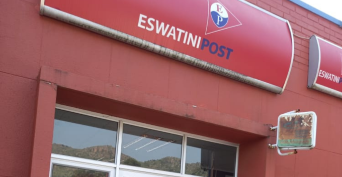 Eswatini Post logo displayed on the exterior of one of its post office buildings.