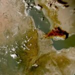 An eruption from the Hayli Gubbi volcano in Ethiopia resulted in a large ash cloud, visible here from space.(Image Courtesy of EUMETSAT)