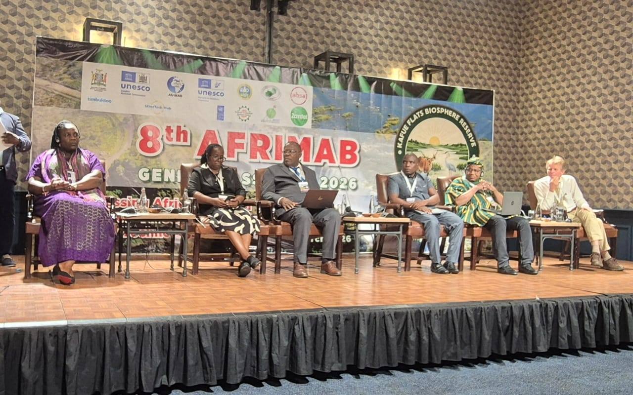 Experts and policymakers discuss ecosystem-friendly technologies and sustainable resource management during a panel at the AfriMAB assembly. Photo by UNESCO Eswatini.