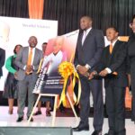The Prime Minister Honourable Russell Mmiso Dlamini iso Dlamini, Amos Zaindi, and other delegates at the launch of World Vision Eswatini’s National Strategy 2026–2030. Photo by World Vision Eswatini.