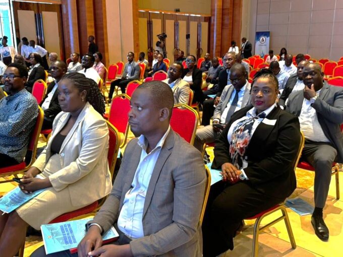INMACOM Executive Secretary Sindy Mthimkhulu seated among delegates during the Post Flood Water Resources Symposium 2026 in Maputo, Mozambique.