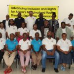 UNDP Eswatini staff, Young Key Populations Ambassadors, Ministry of Health representatives and facilitators from TDR Consulting during the Gender and SOGIESC training held at The George Hotel in Mbabane. Photo by UNDP Eswatini.