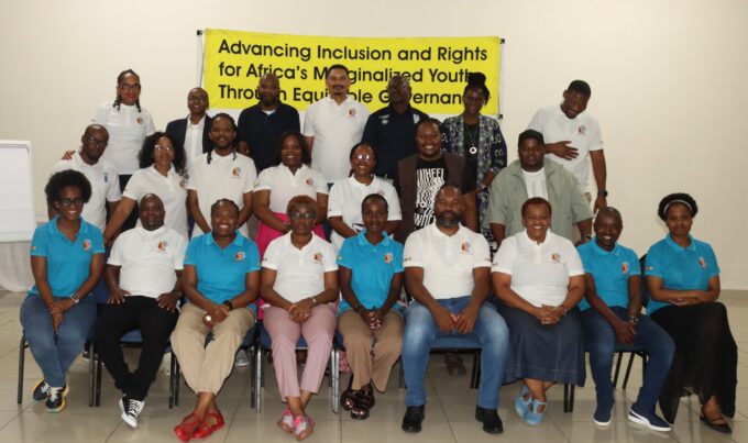UNDP Eswatini staff, Young Key Populations Ambassadors, Ministry of Health representatives and facilitators from TDR Consulting during the Gender and SOGIESC training held at The George Hotel in Mbabane. Photo by UNDP Eswatini.