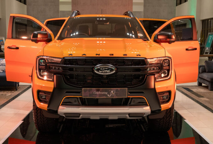 The one-of-a-kind Ford Ranger Wildtrak X featuring Nelson Mandela’s official signature, unveiled to support the Nelson Mandela Children’s Fund. Photo: Ford South Africa