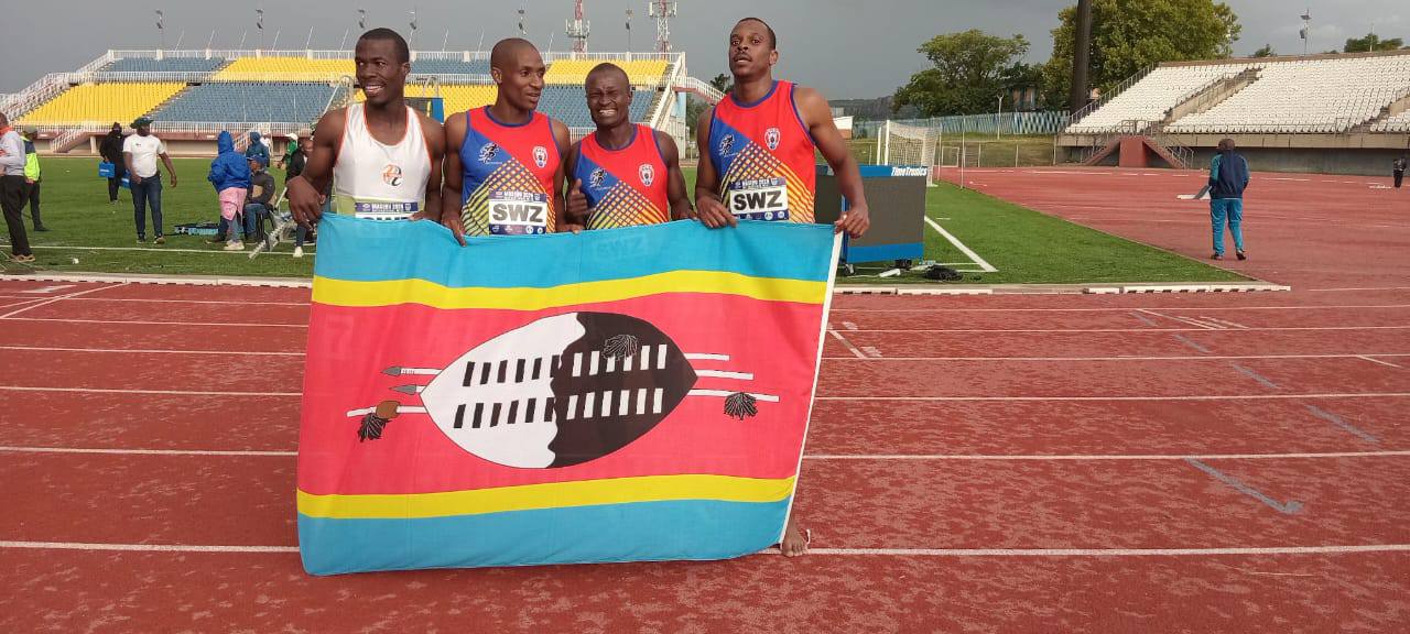Some of Team Eswatini athletes pose for a group photo following their impressive performances in Maseru. Photo by Athletics Eswatini.