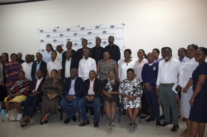 Stakeholders from Eswatini’s science, research, and innovation sectors pose for a group photo during the Stakeholder Consultation Workshop for the Eswatini Young Academy of Sciences Strategic Plan in Mbabane.