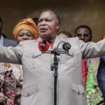 Sassou-Nguesso has been reelected as president of Congo after winning nearly 95 percent of the vote. AFP - DANIEL BELOUMOU OLOMO